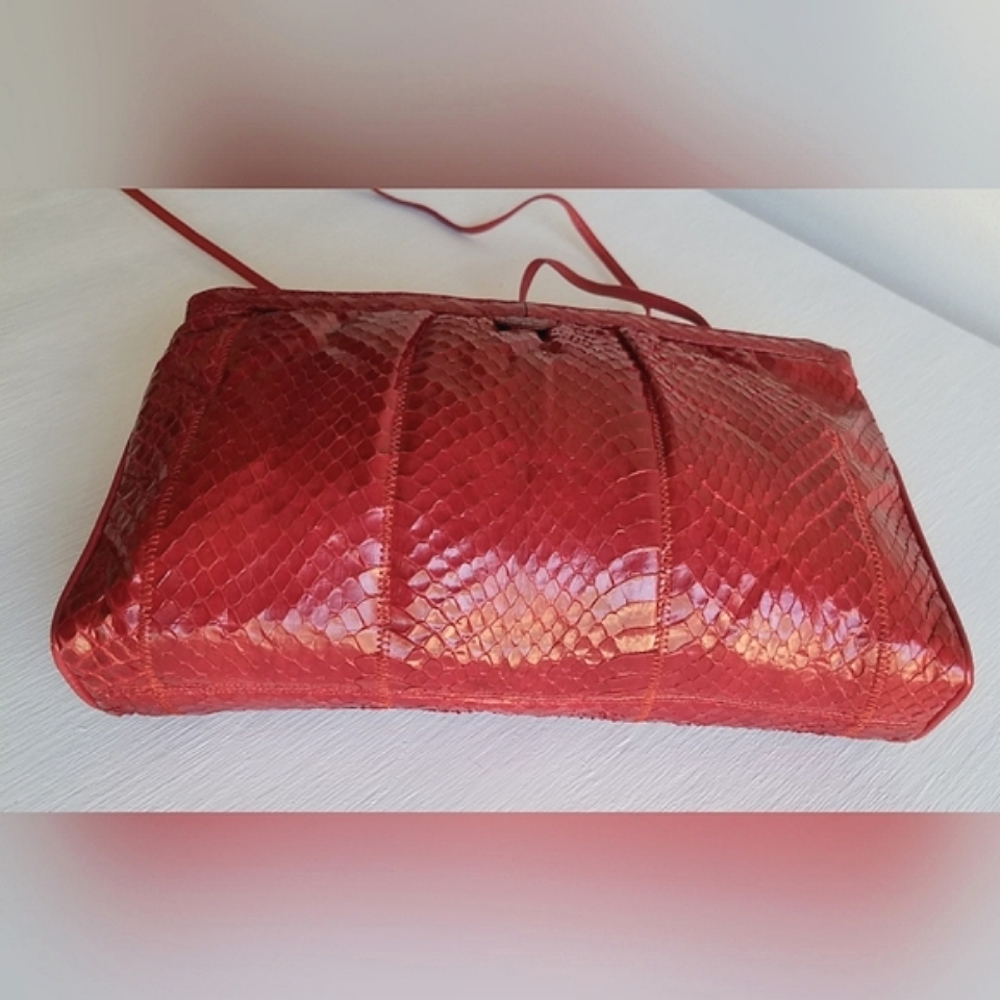 Vintage Palizzio Genuine Leather & Snakeskin Crossbody Hand Bag ⭐️⭐️ - Picture 16 of 16